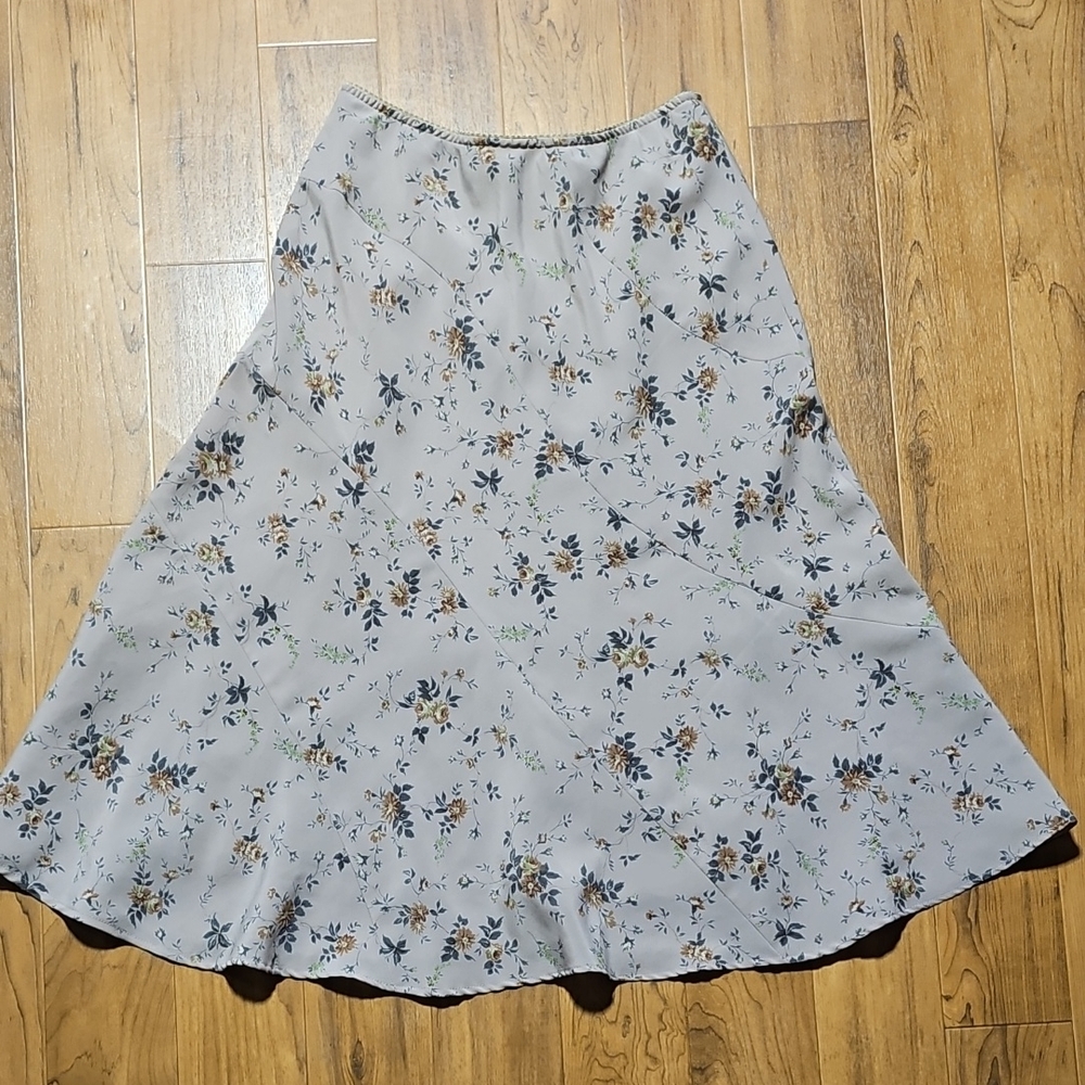 Floral Silk Skirt